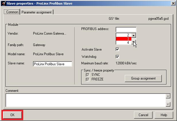 In the ProSoft Configuration builder for PROFIBUS, double click on the slave you want to change the node address to: