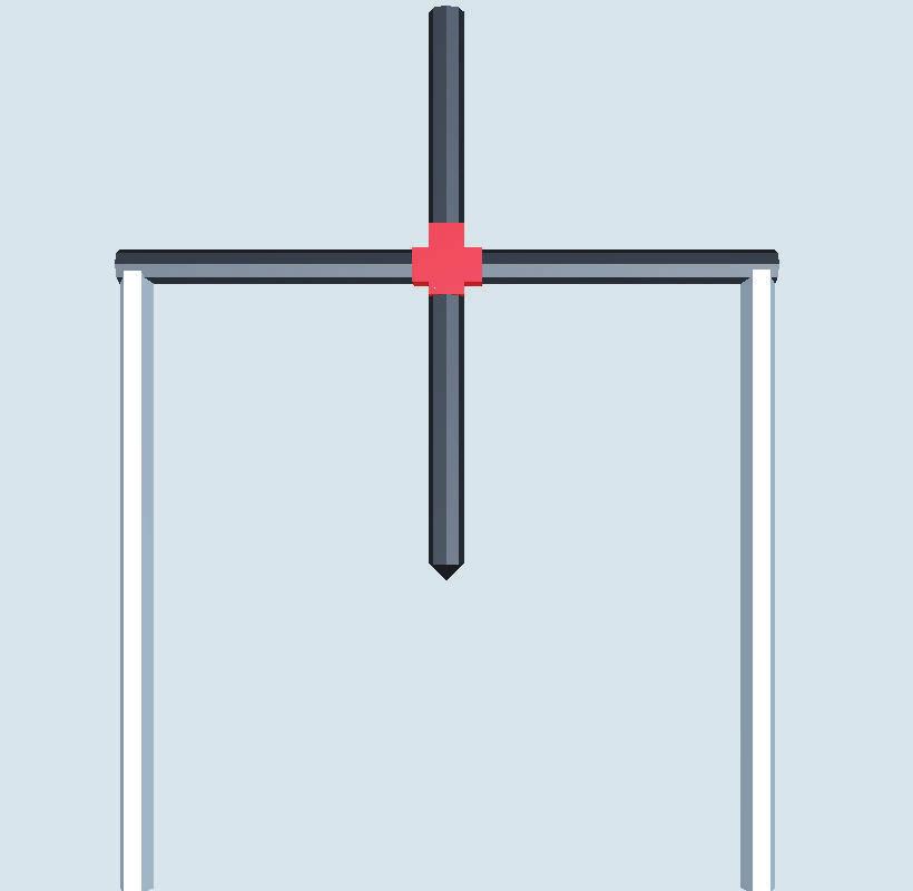 Cartesian gantry with 2 linear axes: Axis 1 corresponds to the Z direction Axis 2 corresponds to the X direction The angle
