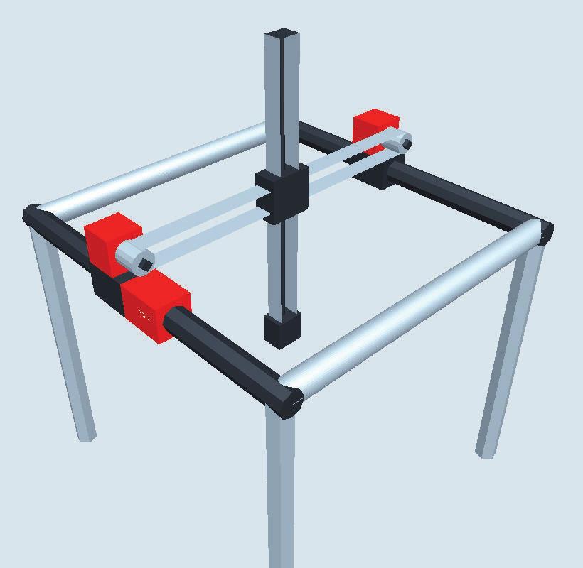 9310234123 9310255883 Roller gantry with 2 axes: Motions take place in the XY plane.