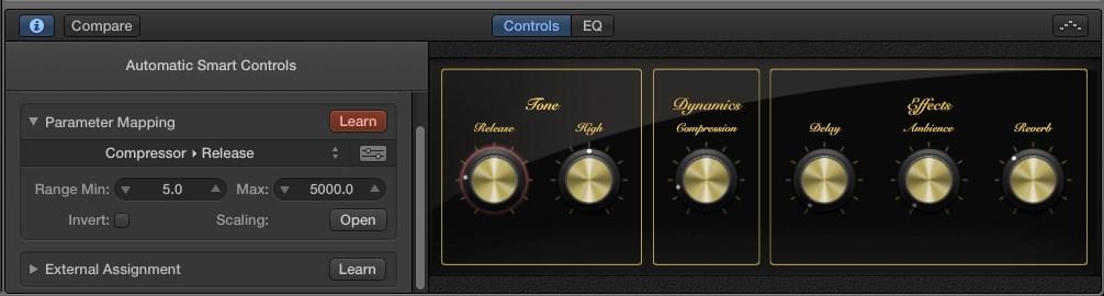 Learning Parameters to Smart Controls Smart Controls can be used to control a combination of parameters for different plugins within the same control window.