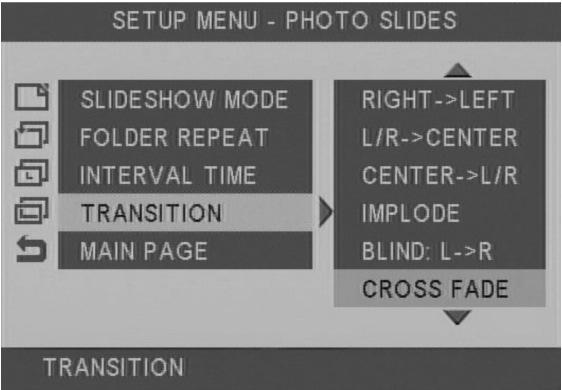 9.4.4 TRANSITION Select the style of photo