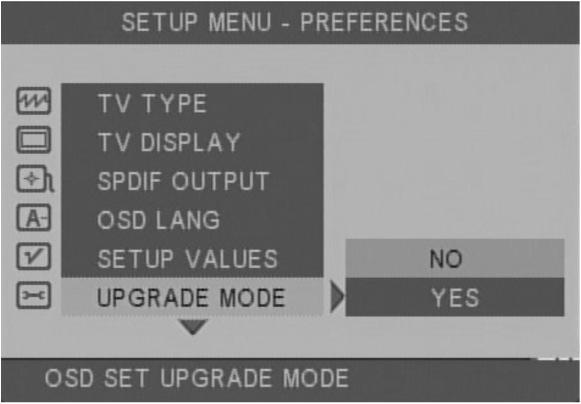 9.5.6 UPGRADE MODE Select YES / NO to upgrade firmware for CAVS IPS-11G. YES: Enable firmware upgrade function.