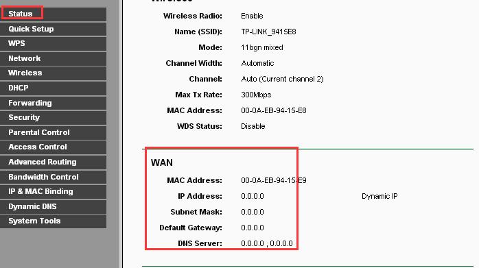 Why my TP-Link router can not get WAN parameters from my modem?