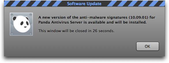 If there are updates to anti-malware signatures, you ll be informed of their availability and they will be installed automatically.