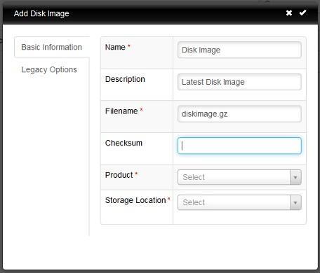 Supplied Disk Images New OS images can be added to the Management Appliance inventory. How to Add a Disk Image 1 Copy the image over to a CIFS shared directory, NFS, FTP, HTTP, or HTTPS server.