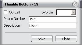 To enter and assign a Station Speed Dial to a Flex button; Place the mouse pointer over the desired Flex Button. Right click the mouse to display the Speed Dial number entry window.
