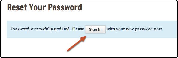 5. Enter and confirm your new password and click "Continue" 6.