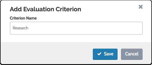 4. Create custom evaluation criteria and edit evaluation settings If your institution allows, you can establish custom evaluation criteria for rating applicants on a 5-star scale.