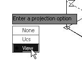 3D Wireframe Modeling 3-15 4. Inside the graphics area, right-click once to bring up the option menu and select Project as shown. 5.