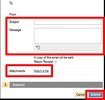 arrow in between the boxes to move that user s name into the Selected column on the right. Enter your Subject and Message.