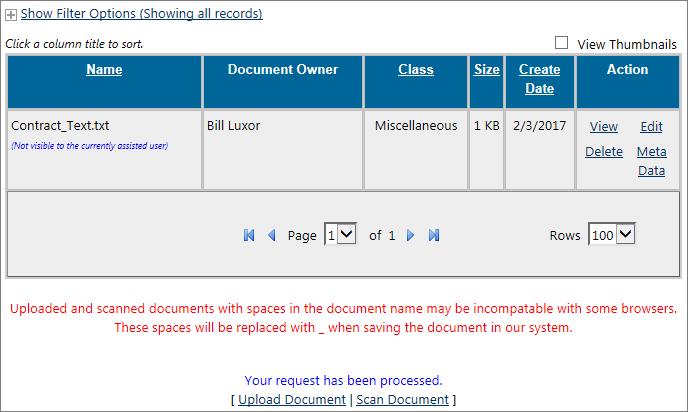 Attachments Section Staff may choose from two options to attach documents to the Marketing Lead account profile: Upload Document If the desired document is already electronically preserved and