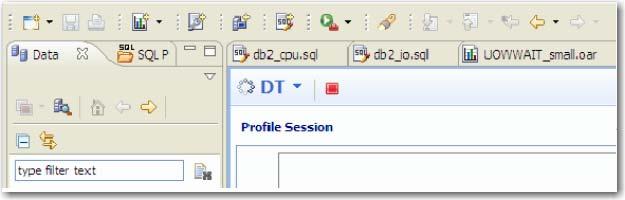 Working with Session Results Results are displayed in the editor whenever a profiling session is executed.