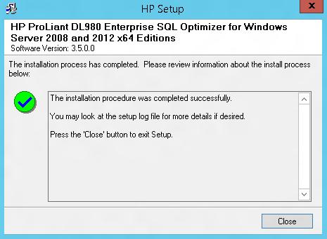 Figure 3 Setup window #2 NOTE: The HP ESO application files are installed into the %ProgramFiles%\McPerfOpt folder, where