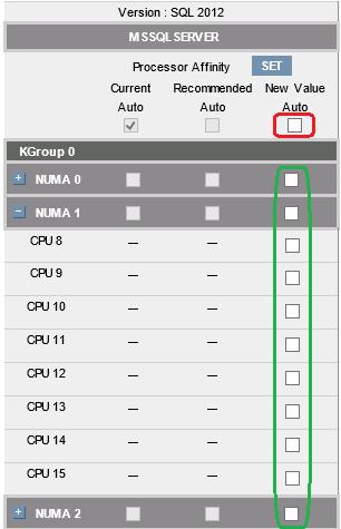 manually affinitize that CPU. If a CPU s New Value check box is checked, it will be manually affinitized after you click SET.