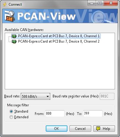 If you haven't installed PCAN-View together with the device driver, you can start the program directly from the supplied CD. In the navigation program (Intro.