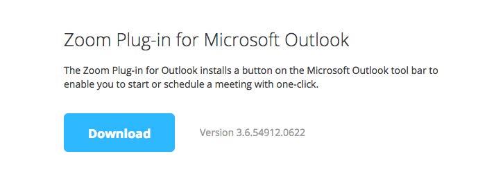 Download Outlook Plug-In Ø zoom.