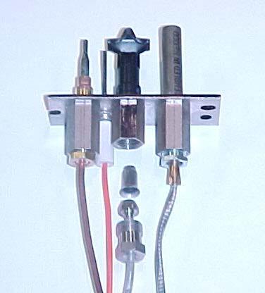 PSE PILOT ASSEMBLY (OLDER STYLE) (REPLACED BY TOP CONVERTIBLE) Pilot Assembly as Shown with TC, TP, electrode with wire, orifice, pilot tube with fittings and pilot hood Models having TC with no