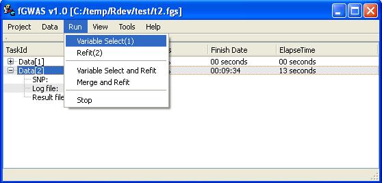 fgwas Software V1.0 load and save button, or use default button to get a default setting.