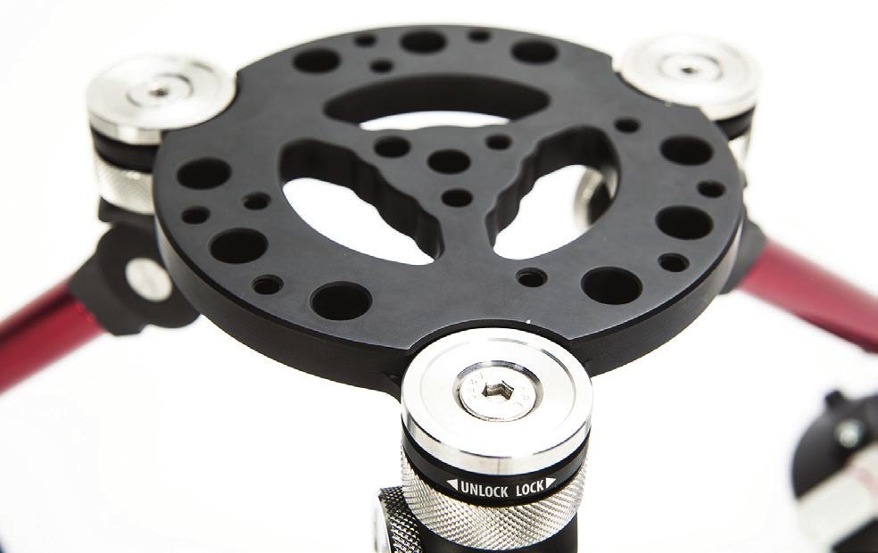 Attaching camera & accessories to the camera base plate The versatile camera mounting plate on the unit has one 3/8-16 threaded and
