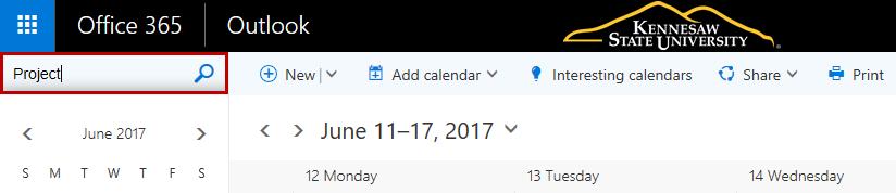Search Calendar Items If you need to find an appointment, meeting, or event on your calendar, you can use the search feature to search your