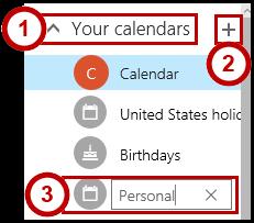 Creating a Calendar You can create a calendar to track different types of appointments (e.g. if you want to keep your personal appointments separate from your KSU appointments).