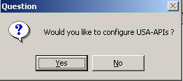 Click Yes and continue the configuration procedure.
