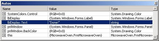 19.8 Using the Debugger: The Autos and Locals Windows 72 Figure 19.49 New variables listed in the Autos window.