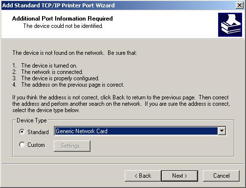 The TCP/IP completion window is displayed. This is just a verification window.