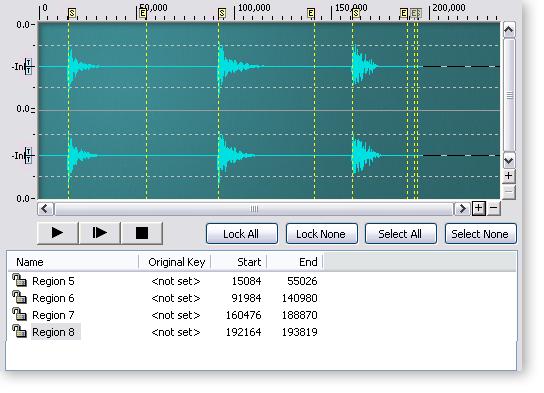 10 - Sample to Preset Acquire (Sampling) Refining the Selection 5. Try out the horizontal and vertical zoom controls in the lower right corner of the waveform display.