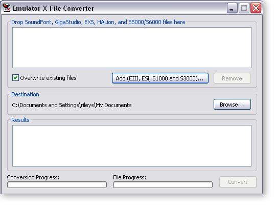 11 - Appendix The Emulator X File Converter 11 - Appendix The Emulator X File Converter The Emulator X Converter is a special application that enables you to convert most popular sampler formats into