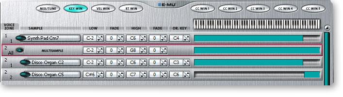 5 - Preset Editor Voices & Sample Zones Expand/Collapse Multisample Multisample Key Range Individual Sample Key Ranges Multisamples allow you to place multiple samples under the same set of