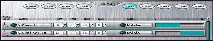 5 - Preset Editor Key Window Page Assign the Realtime Controller 4. Select the first voice by clicking anywhere on the strip. A red box forms around the voice to show that it s selected. 5.