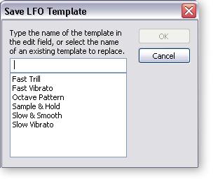 Templates For each different module in the voice editor, you can save a library of your favorite settings. These Templates make it easy to create your own customized voices and presets.