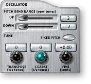 6 - Voice Editor / Synthesizer Level Oscillator Oscillator Pitch Bend Range These two sliders allow you to set the amount of pitch bend up or down when a MIDI pitch wheel message is received.