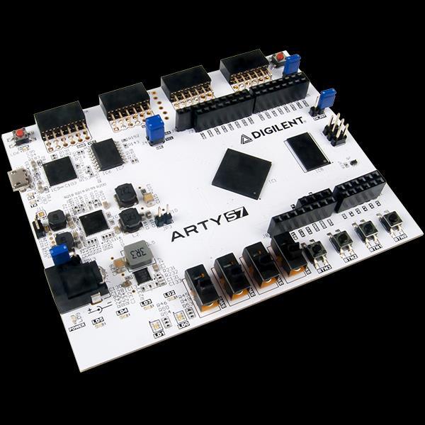 Overview The Arty S7 board features the new Xilinx Spartan-7 FPGA and is the latest member of the Arty FPGA development board family from Digilent.