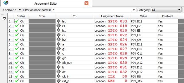 " You can (optionally) customize the pin assignments that were imported by going to the "Assignments" menu and selecting "Assignment Editor".