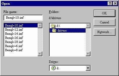 Insert the supplied CD into your computer. Select the CD-drive from the drop-down menu. 8.