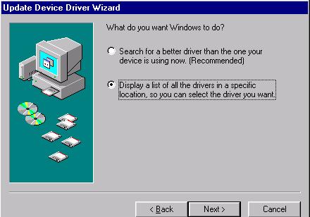 5. Select "Display a list of all drivers in a specific