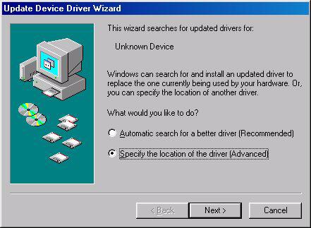 Windows ME To manually install or update the driver, perform the following steps: 1. Click Start, Settings, Control Panel and then double-click Display. 2.