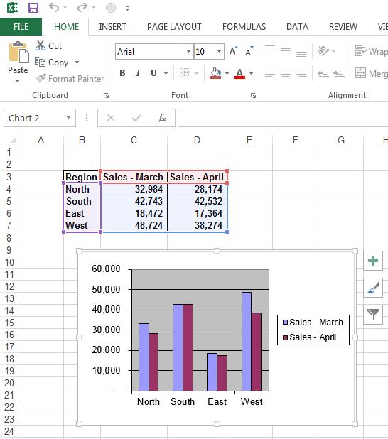 PowerPoint 2013 Advanced Page 130 Press Ctrl+C to copy the chart to the Clipboard. Switch to, or open PowerPoint, and open a presentation called Linking from an Excel workbook.