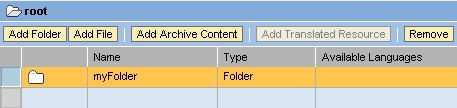 Adding a folder to the Packaged Content Object 1. Click on Add Folder Enter the name of the folder and click on Add. 2.