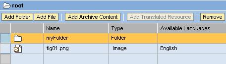2. You should see the file in the content table the name of the file, its file type