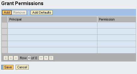 Granting permission 1. To grant different permissions to this Content Package Object click on the Grant permissions link on the lefthand section of the screen.