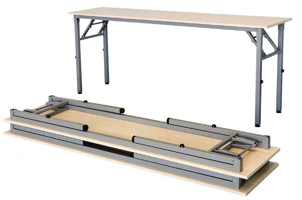 Levelling feet 16mm Melamine Top 16mm Modesty Panel Modular Training Tables Steel Frame
