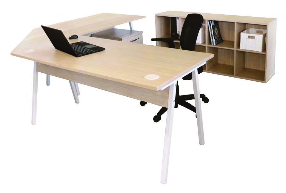 Management Ports on 1200 & 1500 only -frame Desk & 4 Tier ookcase oth Desk & ookcase comes flat