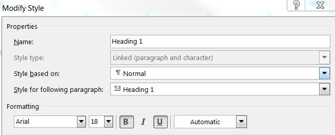 You can edit the color, size, and font type of your Heading Style. Heading Order Assigning headings in documents is the most important accessibility feature that can be added to a document.