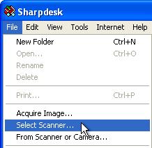 SCAN Scanning from a TWAIN-Compliant Application (part ) The SHARP scanner driver is compatible with the TWAIN standard, allowing it to be used with a variety of TWAIN-compliant applications.