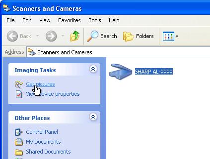 SCAN Scanning from the "Scanner and Camera Wizard" (Windows XP) (part ) The procedure for scanning with the "Scanner and Camera Wizard" in Windows XP is explained here.
