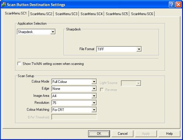 SCAN Outline of Button Manager Button Manager is a software utility that links scanning functions to the scanner key on the machine.