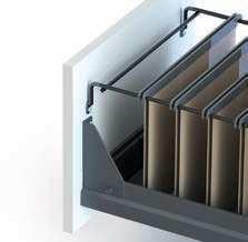 Suitable for module interiors of 380 mm and 392 mm. Double lateral wall drawer to conceal the runners.